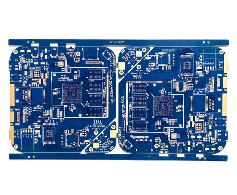Blue rigid PCB fabrication board for electronic applications