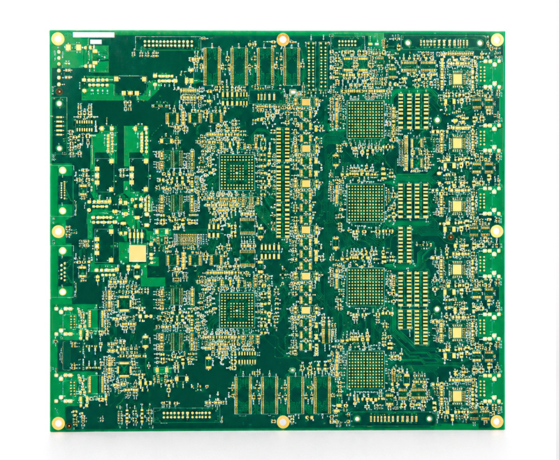 Green multilayer PCB fabrication board with high-density circuit design